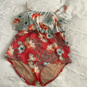 Palm Floral Tankini Set